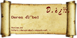 Deres Ábel névjegykártya