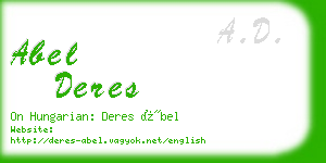 abel deres business card
